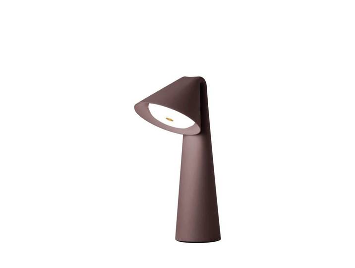 Lampe de table LED portable à poser Ami, marron - FRANDSEN - Salle à manger - Moderne - Plastique - À ampoule unique