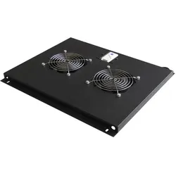 Wp Roof ventilation unit with two fans, 60 cm deep., Serverschrank Zubehör, Schwarz