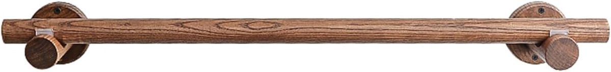Houten gordijnroede Romeinse stijl houtkleurig 300 cm