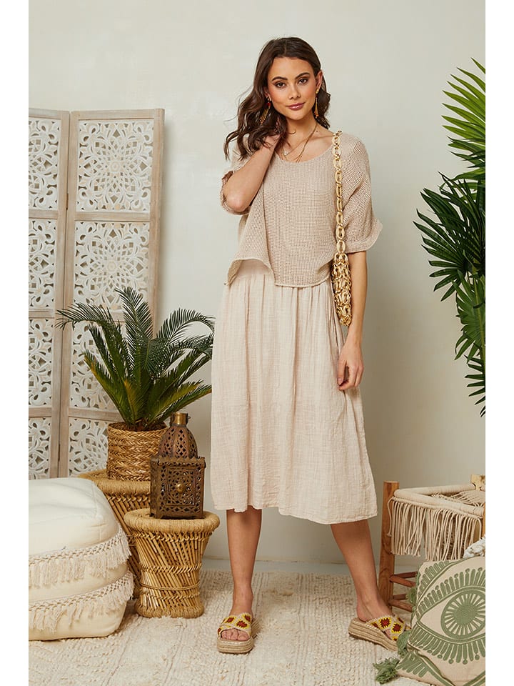Lin Passion Kleid in Beige - 40/42
