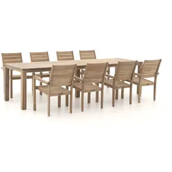 + 10 % Kassenrabatt | ROUGH-S 300 cm Gartenmöbel-Set 9-teilig stapelbar