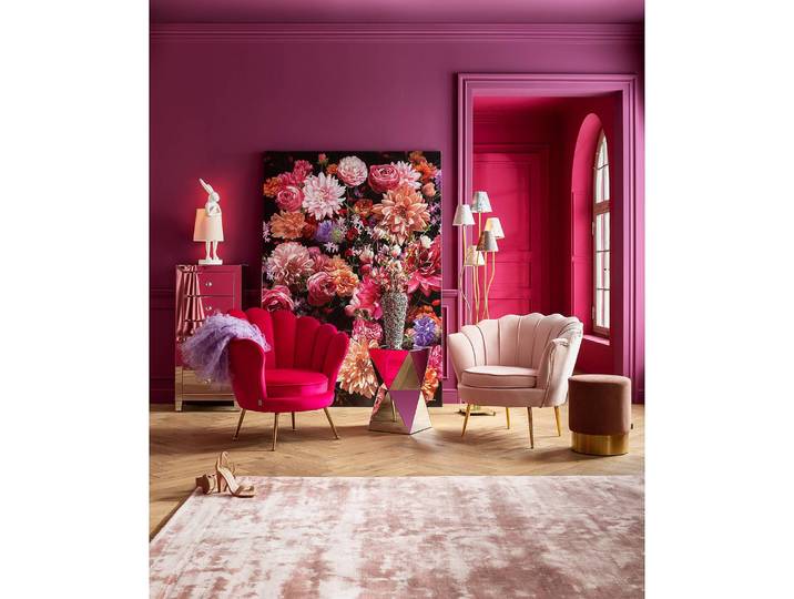 Tableau déco Touched Flower Bouquet Coton Multicolore 140 x 200 x 3cm