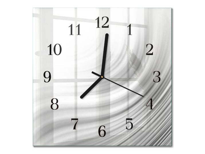 Tulup Wanduhr aus Glas 30x30 cm - Abstraktion, Weiß, Quadratisch, 30x30x0.4 cm, Dekoration, Uhren, Wanduhren
