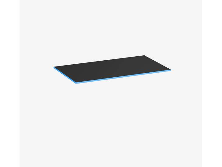 Gaming Tischplatte Rechteck, Schwarz, Klassik, 1400 x 800 x 19 mm, Kante Ocean