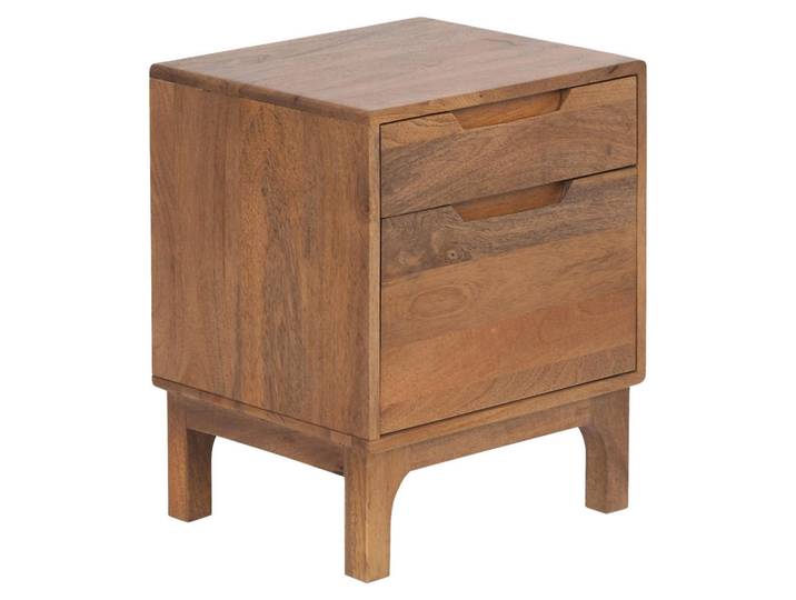 Mid.you Nachtschrank, Natur, Holz, Mangoholz, Hartholz, Holz, 1 Schublade(n) Schubladen, 40x50x35 cm, Soft-Close-System, Holzmöbel, Holztische, Nachttische Holz