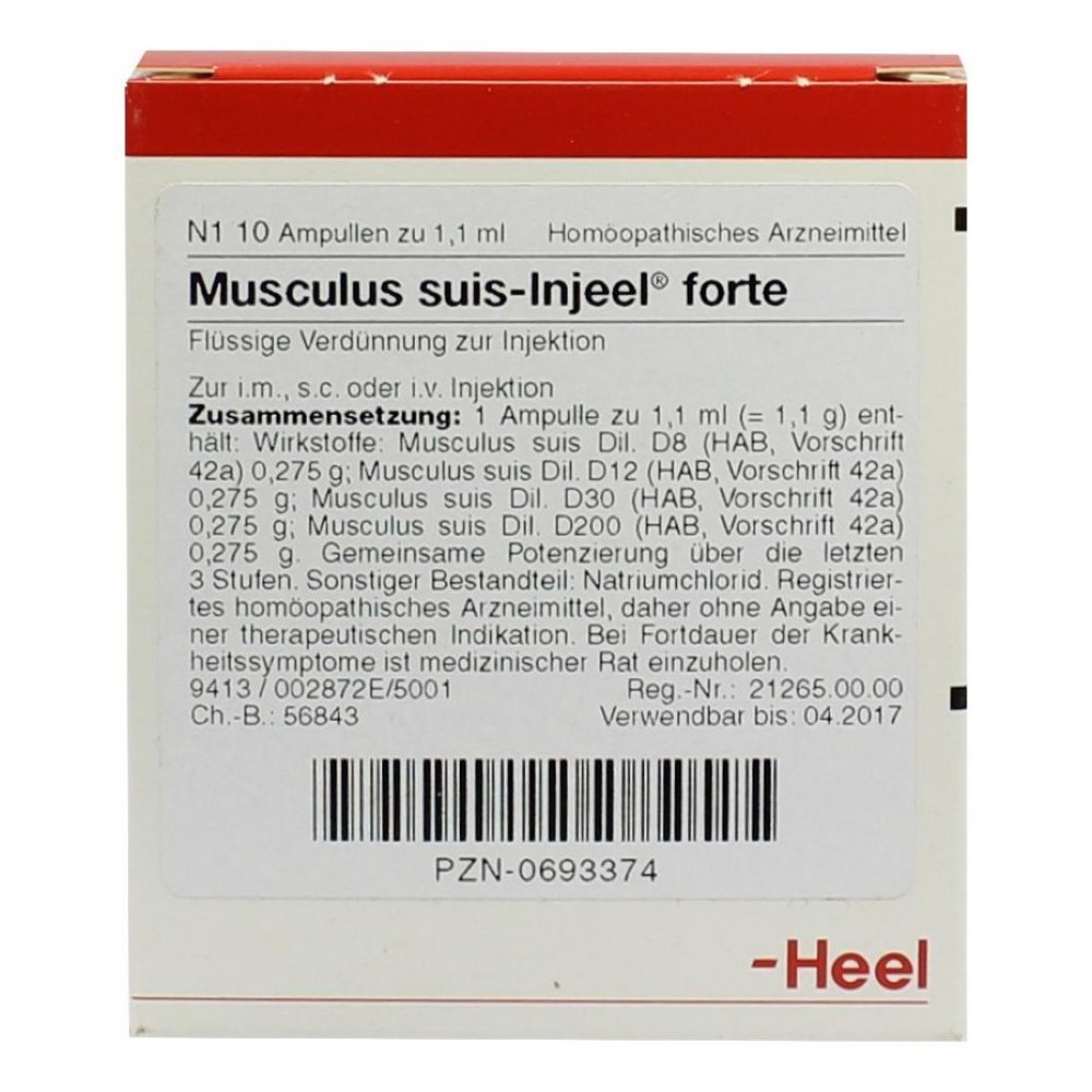 Biologische Heilmittel Heel GmbH Musculus suis Injeel forte Ampullen 00693374