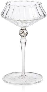 Zodax Ondine 4-Piece Set Fluted Coupe Glasses