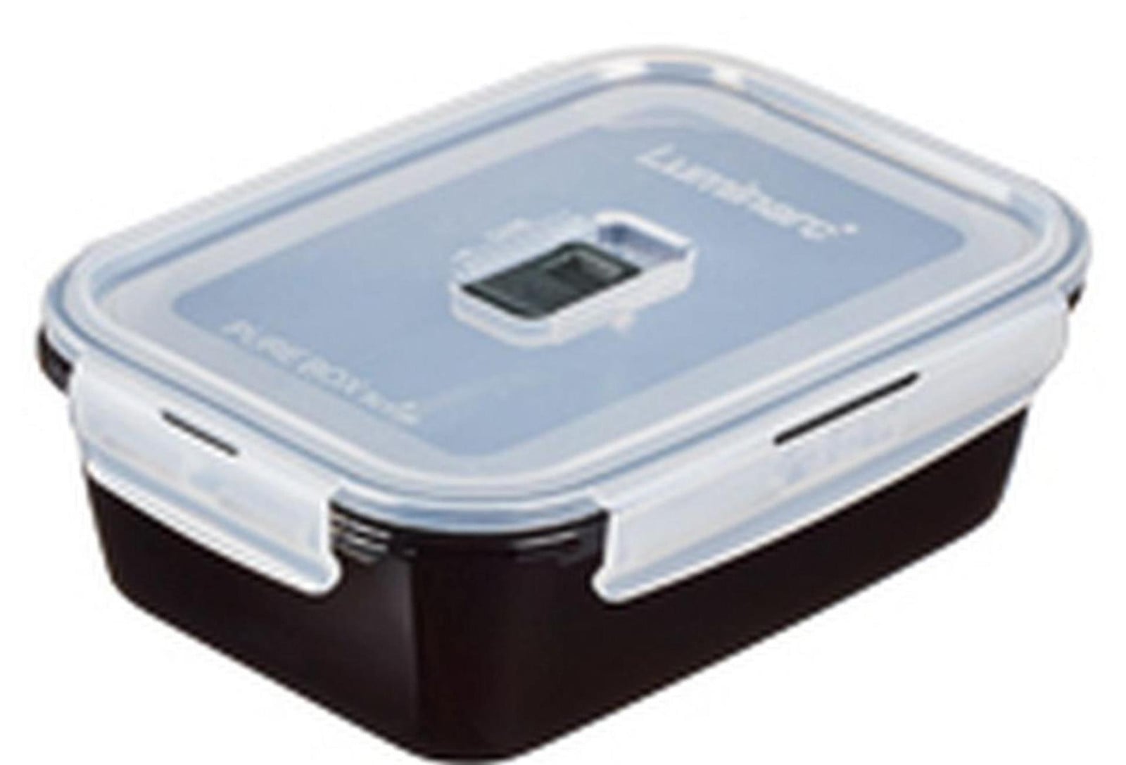 Luminarc Black Box actieve rechthoekige container met deksel, 122 cl, 6 stuks