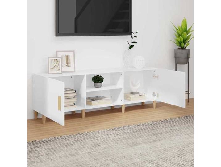 Soldes d'automne Meuble Télévision Blanc - ARMOIRE TV Blanc 150x30x50cm - Bois d'ingénierie 301 177132419103