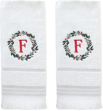 SKL Home Wreath Monogram Hand Towel (2-Pack)