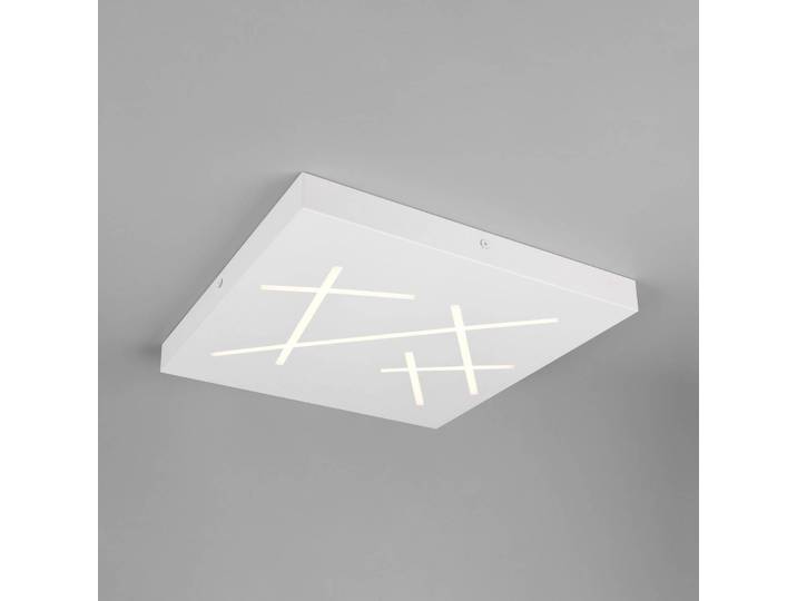 Trio Lighting LED Deckenleuchte Snip, dimmbar, weiß / opal, für Wohn- / Esszimmer, Metall, Modern