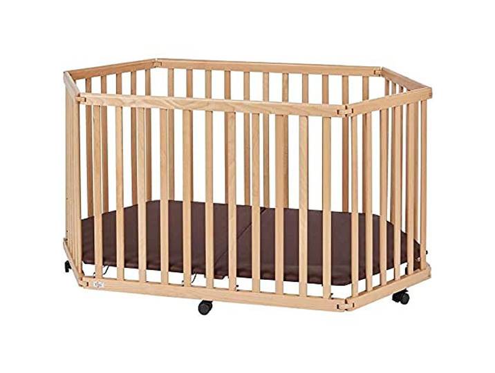 tiSsi ® Laufstall Laufgitter natur 6- eck, beige
