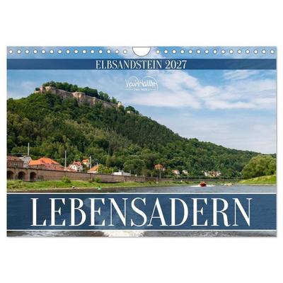 Lebensadern - Elbsandstein (Wandkalender 2027 DIN A4 quer), CALVENDO Monatskalender