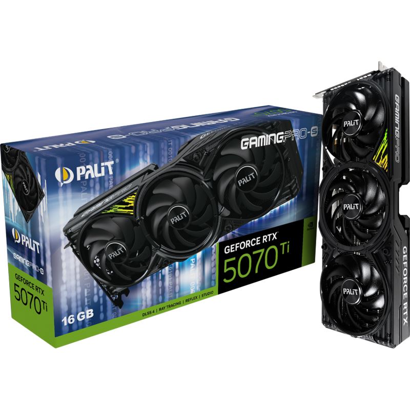 16GB Palit GeForce RTX 5070 Ti GamingPro-S Aktiv PCIe 5.0 x16 (Retail)