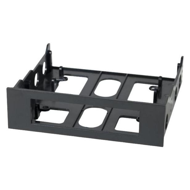 Tecline 3.5" Floppy Einbaurahmen für 13,30cm (5,25") Einbauschächte, Kunststoff, Farbe schwarz Einbaurahmen (730525)