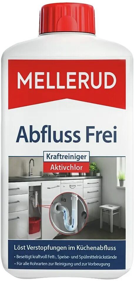 MELLERUD Abfluss Frei Kraftreiniger Aktivchlor, 1,0 l Flasche