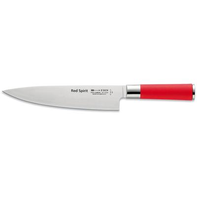 Kochmesser F. DICK "Red Spirit", silber (edelstahlfarben), Klingenlänge 21cm, X50 CrMoV15 Klingenstahl, Kochmesser, Kochmesser, 21 cm