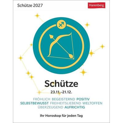 Schütze Sternzeichenkalender 2027 - Tagesabreißkalender - Ihr Horoskop für jeden Tag