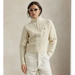 Polo Ralph Lauren für Damen. 211972130003 Kaschmir-Pullover weiß (M), Lässig, Wolle