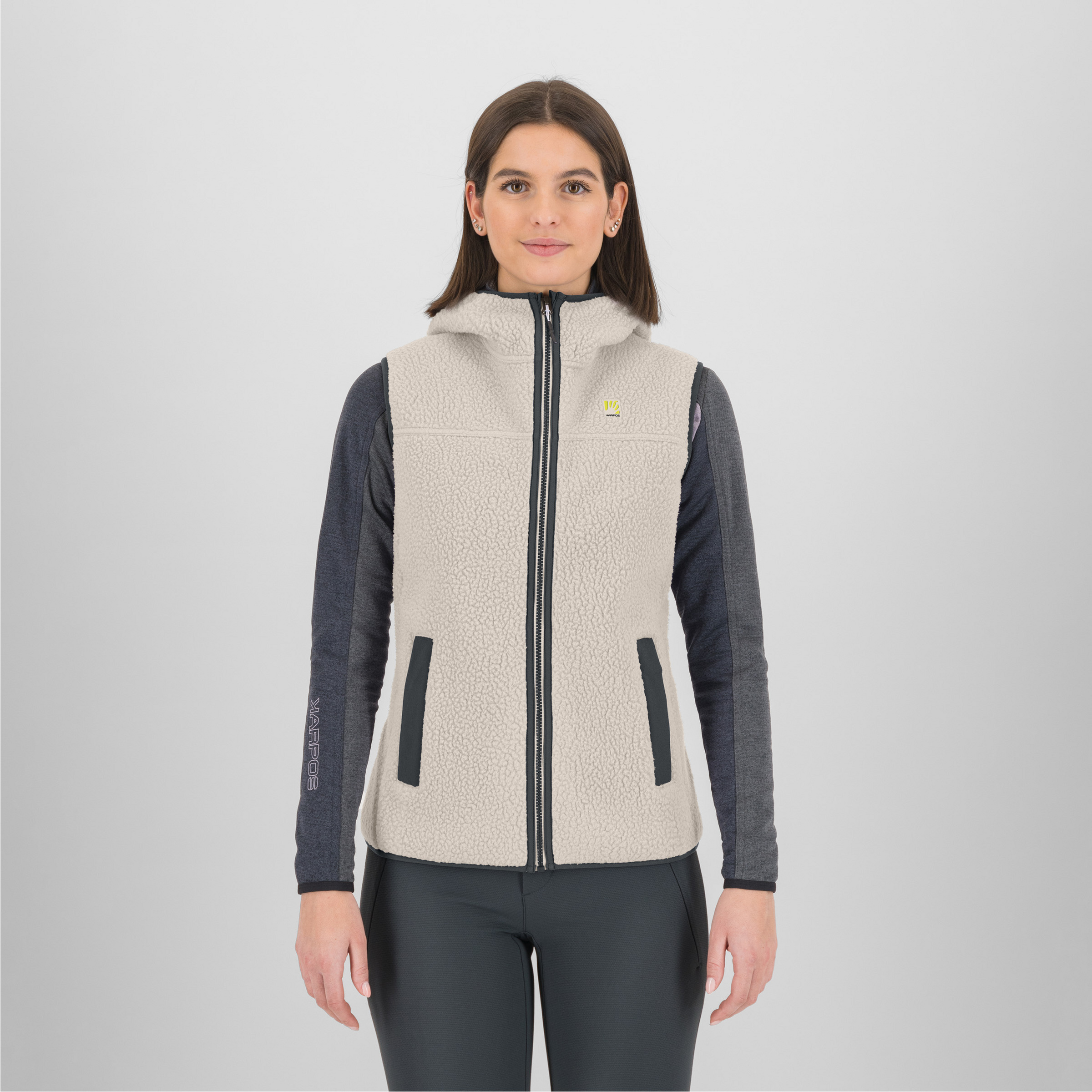 Karpos Moiazza Retro Weste Damen Fleecewesten braun Größe XS Trekking Elastisch
