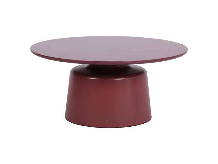 Couchtisch PAGAY - 80 cm Ø 80cm Rot/Burgunderrot