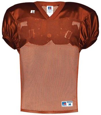 Russell Athletic S096BW Youth Stock Practice Jersey T-Shirt in Burnt Orange size Medium   Polyester