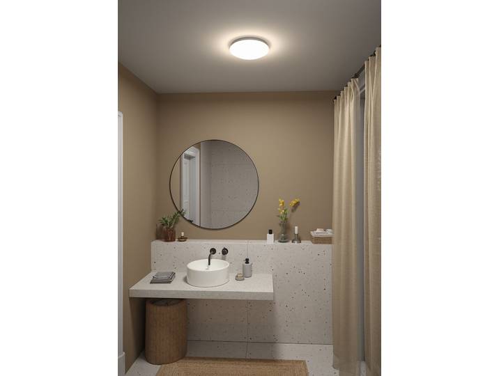 Plafonnier LED avec capteur Ø 28cm Blanc Verre acrylique Module LED