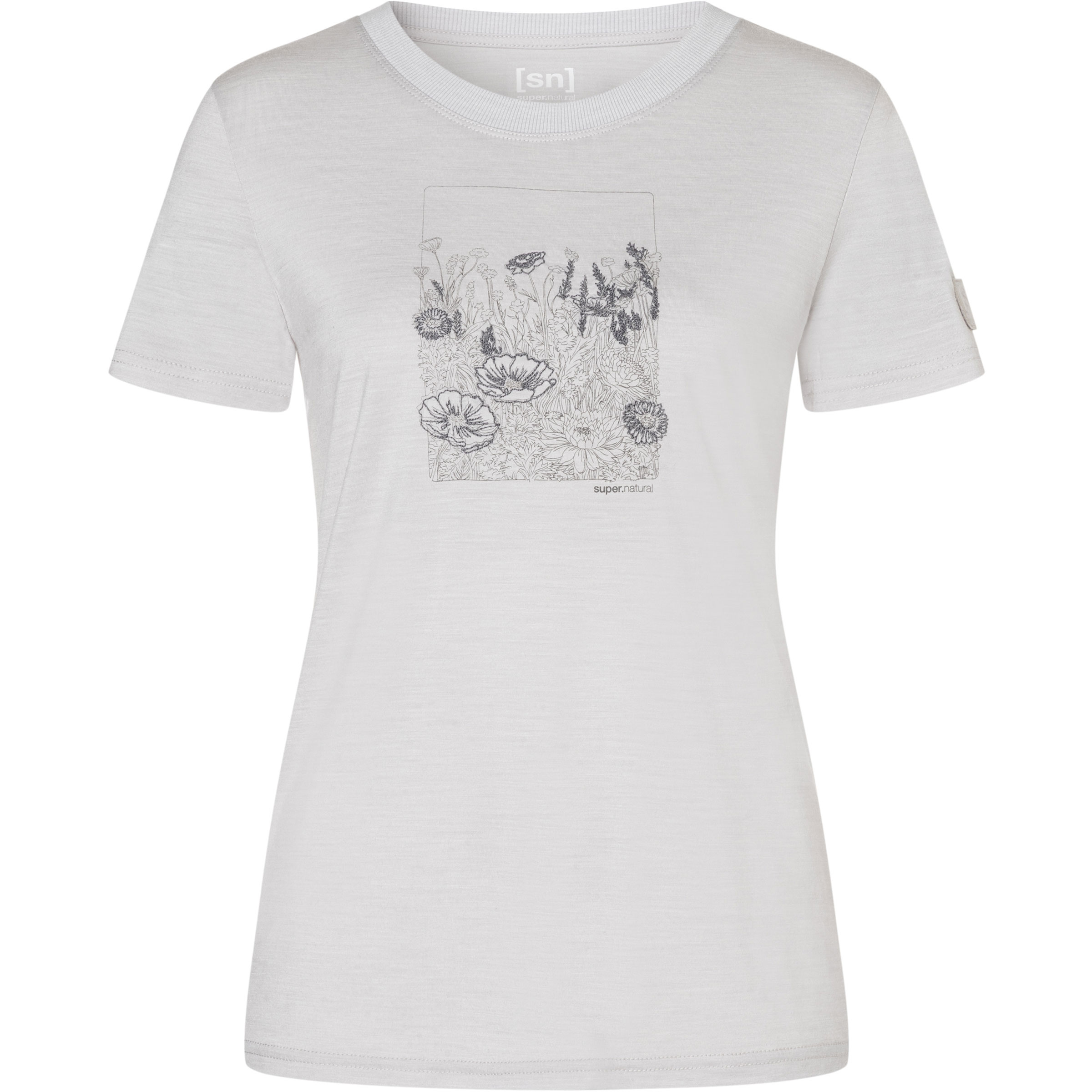 Super.Natural Flower Field J Damen T-Shirts weiss Größe XS Lifestyle Hautfreundlich Merinowolle