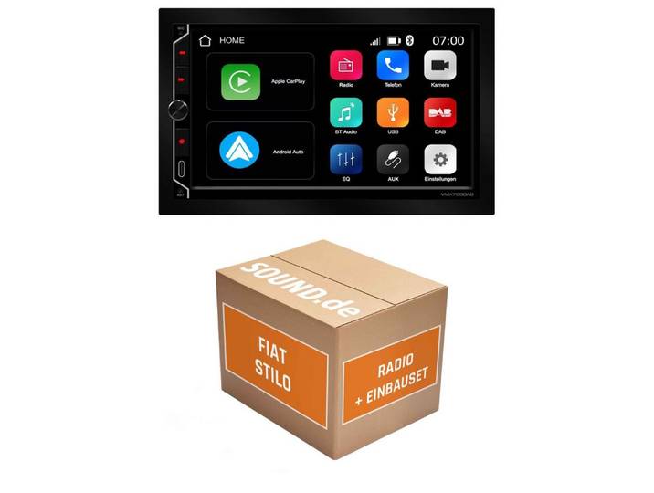 JUST SOUND best choice for caraudio Autoradio Einbauset ESX VMX700DAB Fiat Stilo Autoradio (Freisprecheinrichtung)