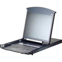 ATEN KL1116VN FR Cat,5 KVM over IP Switch 16-Port, 19"-LCD, Dual-Rail, FR-Layout