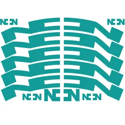 NONPLUS COMPONENTS Aufkleberset für Felgen | 28 mm türkis (#054)