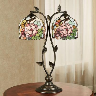 Touch of Class Jacinthia Stained Glass Table Lamp Bronze , Bronze
