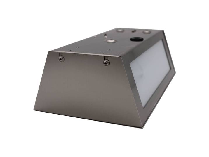 Buitenwandlamp Long van roestvrij staal met sensor LONG, alu / grijs / zink, Roestvrij staal, Modern