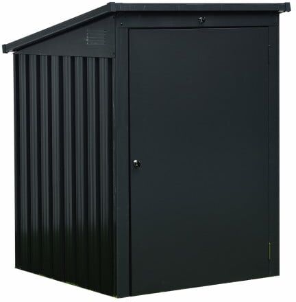 Floraworld Mülltonnenbox aus Stahl für 1 x 240 L Mülltonnen anthrazit