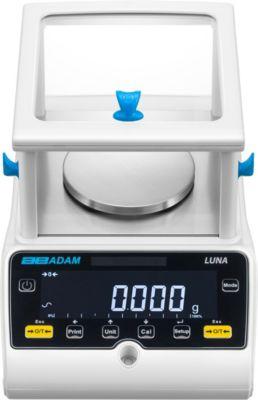 Analysewaage ae Adam Luna LAB 223e, ungeeicht, externe Kalibrierung, Ablesbarkeit 0,001 g/Wägebereich bis 0,22 kg, RS-232/USB, LC-Display