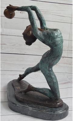 Bronzhaus Rhythmic Gymnast Olympic Memorabilia By Collett Bronze Sculpture Hotcast Statue