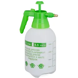 Relaxdays Drucksprüher 2 Liter grün Weiß,Grün