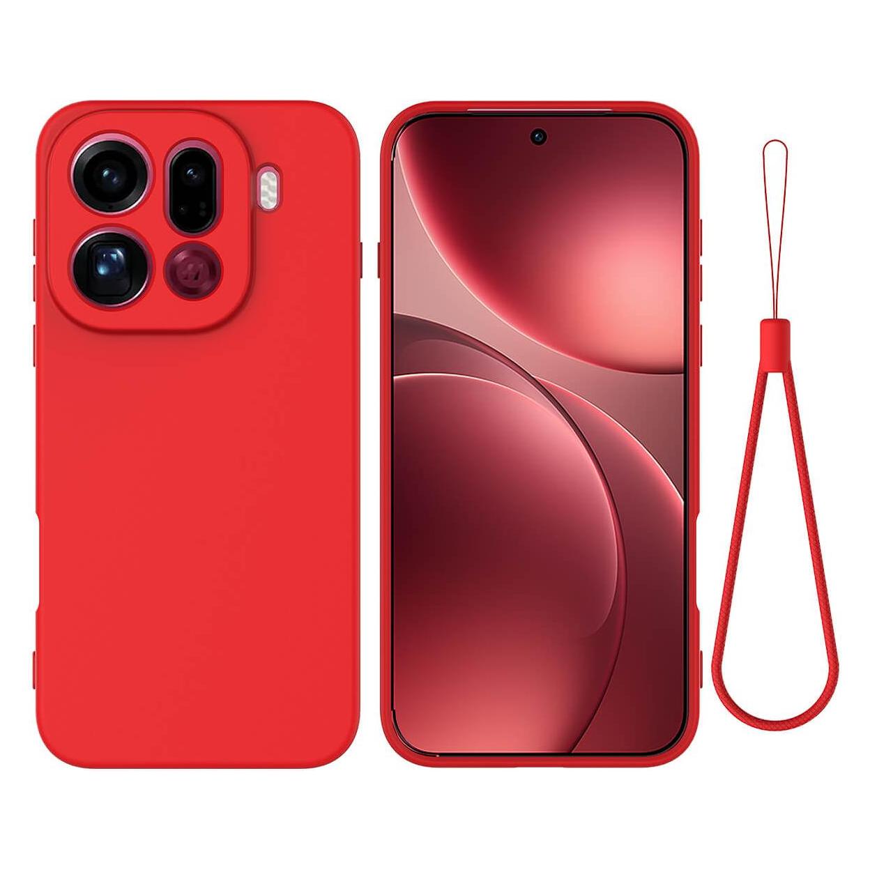 Cover-Discount OPPO Find X9 Pro - Silikon Gummi Hülle mit Riemen (Oppo Find X9 Pro) (71121145)