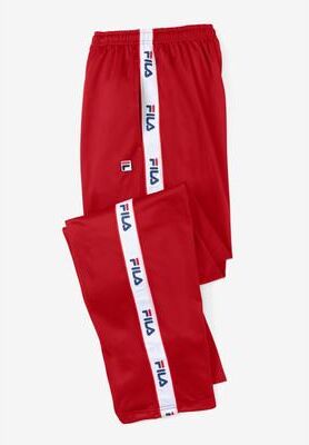Men's Big & Tall FILA® Taped Logo Track Pants by FILA in Red (Size 2XL)