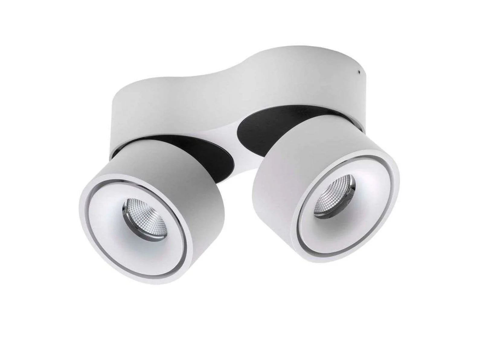Antidark Easy Double W2100 LED plafondlamp, wit, 2-lamps, aluminium