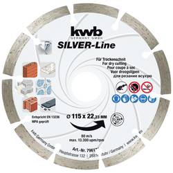 kwb 796170 Diamanttrennscheibe Durchmesser 115 mm Bohrungs-Ø 22.23 mm Ziegel, Beton 1 St.