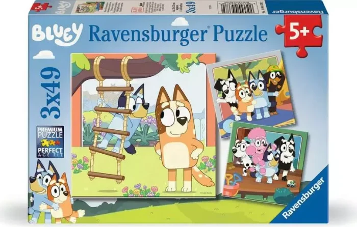 Ravensburger Kinderpuzzle Bluey - Erinnerungen schaffen (3x 49 Teile)