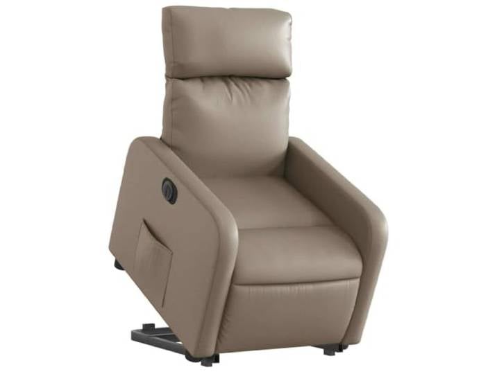 vidaXL Relaxsessel mit Aufstehhilfe Elektrisch Cappuccino Kunstleder