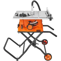 VEVOR Tischkreissäge 1800W, Tischsäge Ø254mm 4800U/min, 85mm bei 90° Querschnitt 55mm bei 45° Schrägschnitt, Winkelanschlag -60 ̊/60 ̊, Ideal für Schneiden von Holz und DIY-Holzbearbeitungsprojekte
