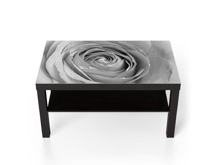 DEQORI Glastisch schwarz groß 90x50 cm Motiv Eleganz in Grau ausgefallener Beistelltisch aus Glas Hochglanz Couchtisch fürs Wohnzimmer moderner Couch Tisch mit Design