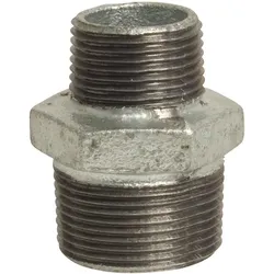 Profec, Rohrverbindungstechnik, Nr. 245 Reduziernippel Gusseisen Verzinkt 1" x 1/2" Aussengewinde 25bar DVGW