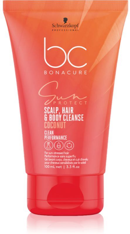 Schwarzkopf Professional BC Bonacure Sun Protect Scalp, Hair & Body Cleanse shampoing cheveux et corps 100 ml