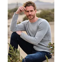 engbers Herren Pullover Rundhals Grau regular uni Rundhals - XL