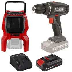 Einhell TC-RA 18 Radio + Kraftixx KX-AS 18 Bohrschrauber + PXC 2,5Ah Starter Kit