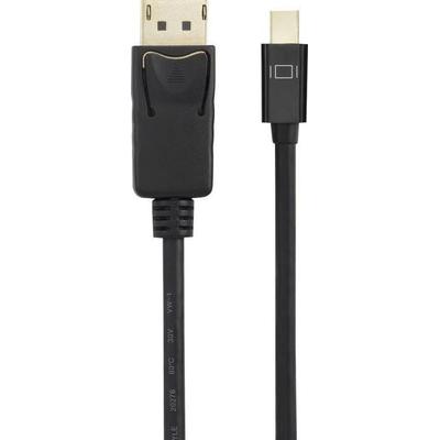 Renkforce Mini-DisplayPort / DisplayPort Adapterkabel Mini DisplayPort Stecker, DisplayPort Stecker 3.00m Schwarz RF-4538178